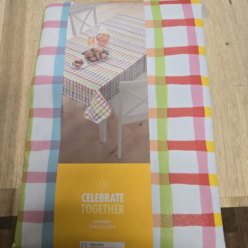 Colorful Checkered Tablecloth